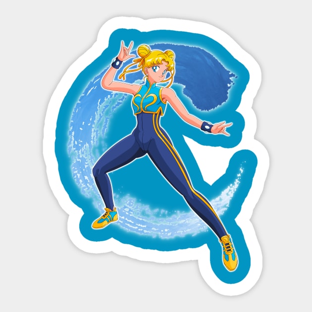 Chun Li Alpha Version Sticker by DrawingsFromHell